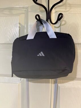 adidas Black crossbody Bag with Light Gray Handles and strap